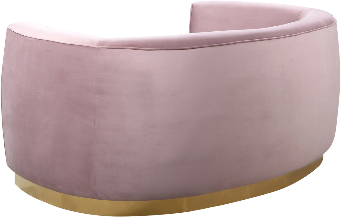 Julian Pink Velvet Loveseat