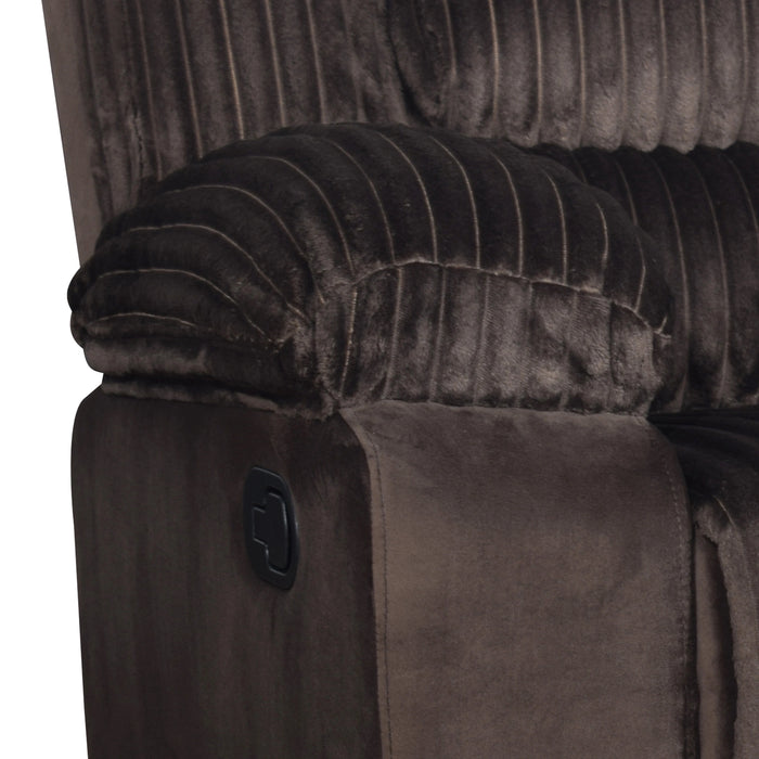 Willow Console Loveseat W/ Dual Recliners-Brown