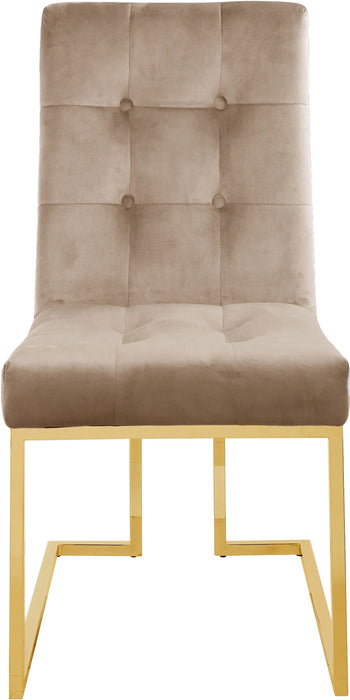 Pierre Beige Velvet Dining Chair