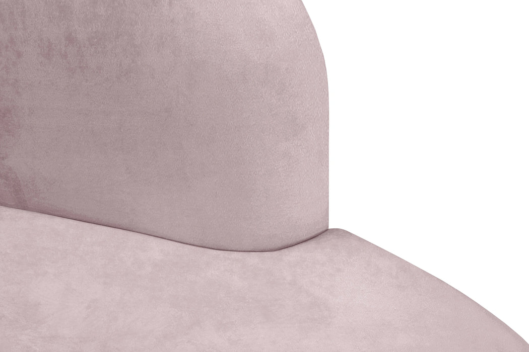 Mitzy Pink Velvet Loveseat