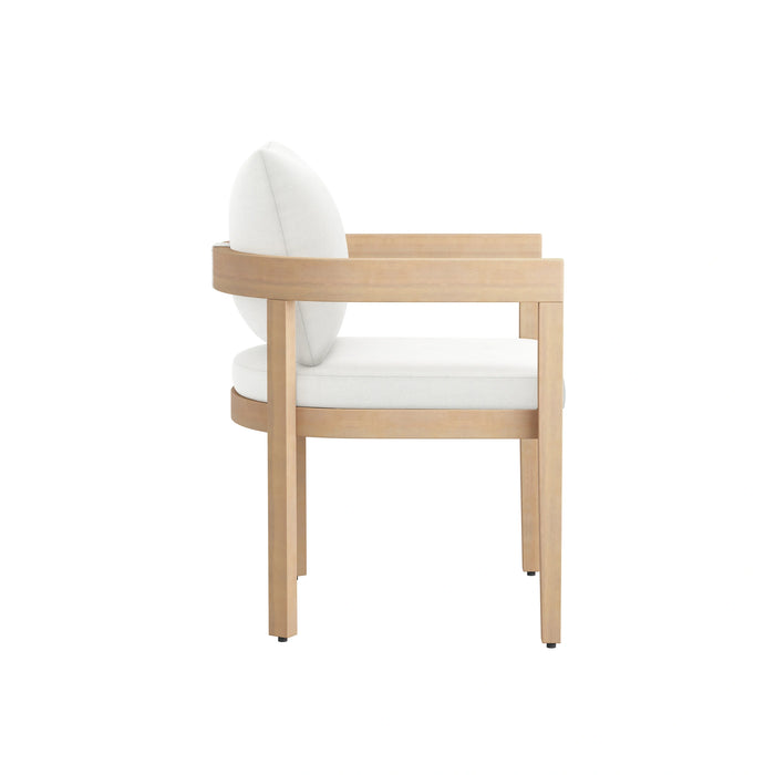 Wesley Patio Side Chair, White Cushion (1 Per Carton)