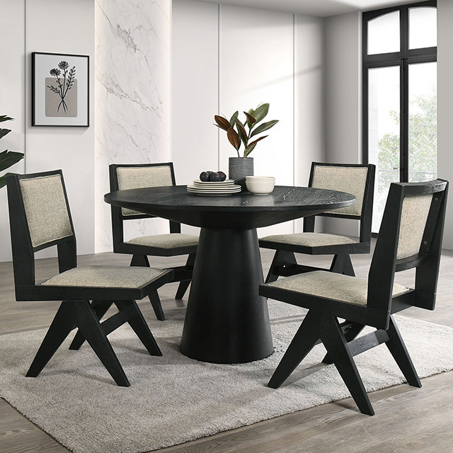 Tottenham 5 Pc Dining Table Set Black