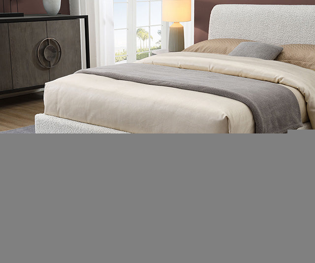 Vertham E.King, Full, & Queen Bed White & Black