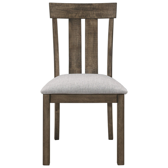 Crown Mark Quincy Side Chair (Set of 2) in Light Brown